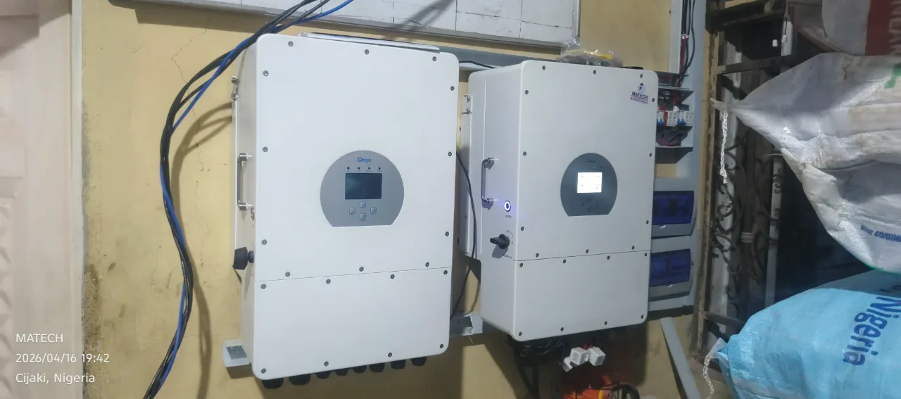 24KVA DEYE INVERTER WITH 45 PIECES OF 620W SOLAR PANEL AND 15KWH LITHIUM BATTERY
