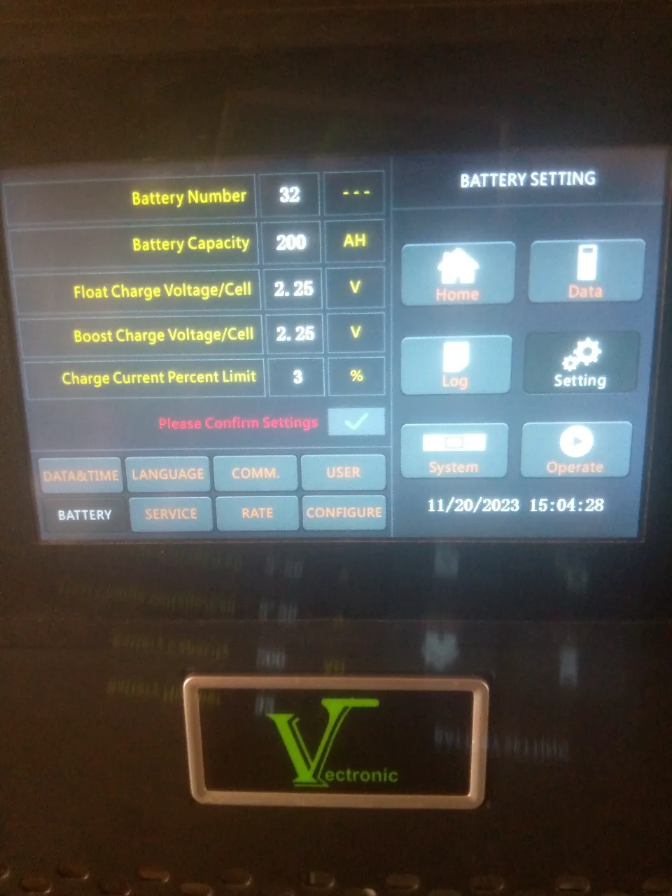 Online ups screen